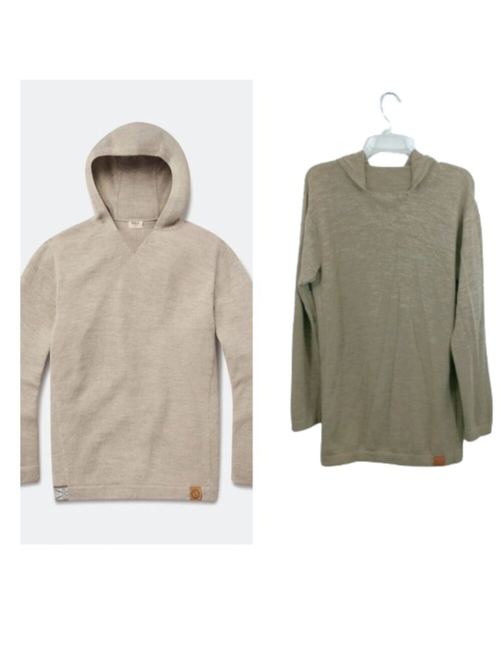 PAKA The Hoodie Alpaca Sweater Tan Unisex Women Men L